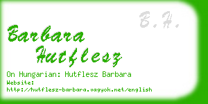 barbara hutflesz business card